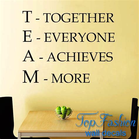 Team Motivational Quote Office Wall Sticker Together Everyone Achieves