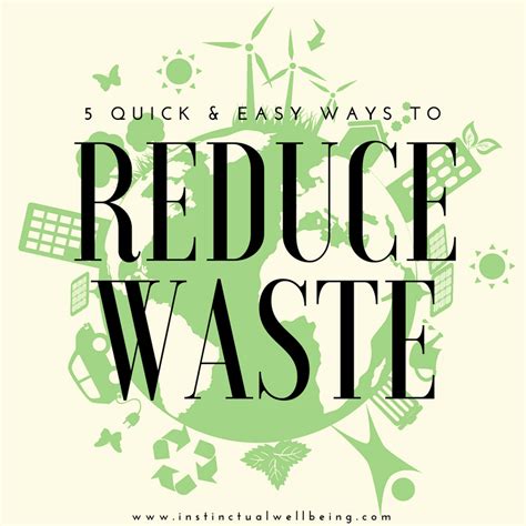 5 Quick And Easy Ways To Reduce Waste Instinctual Wellbeing