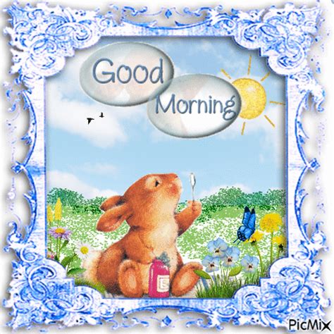 Bunny Blowing Bubbles Good Morning Pictures Photos And Images For