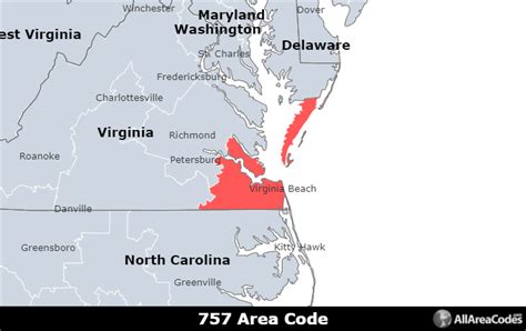 Virginia Area Code Map