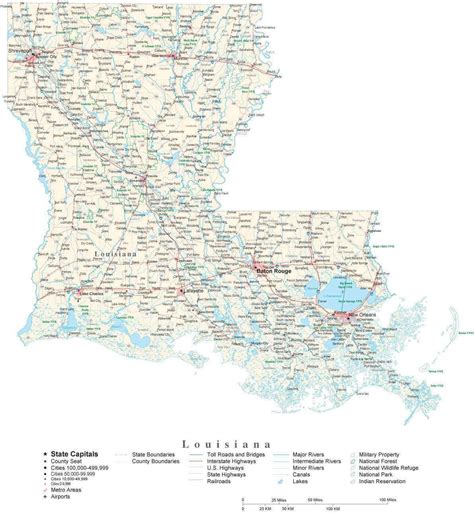 Louisiana State Map With Counties The Art Of Mike Mignola