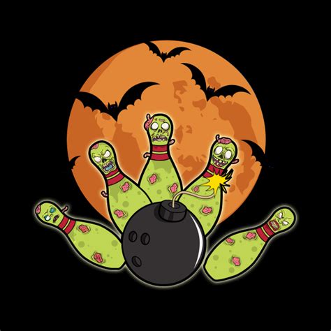 Halloween Bowling Zombie Pins Bats Bowler T Bowling Tapestry