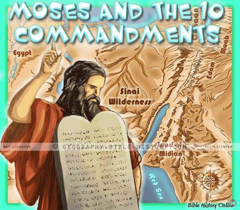 Moses And The 10 Commandments Kids Bible Maps