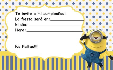 Encuentra tarjetas con animales, con diseños para niñas y mucho más. Las mejores invitaciones de Minions para imprimir (gratis)