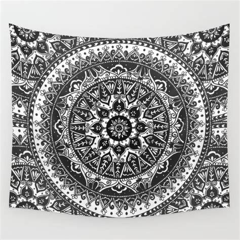 Black And White Mandala Pattern Wall Tapestry By Laurel Mae Society6