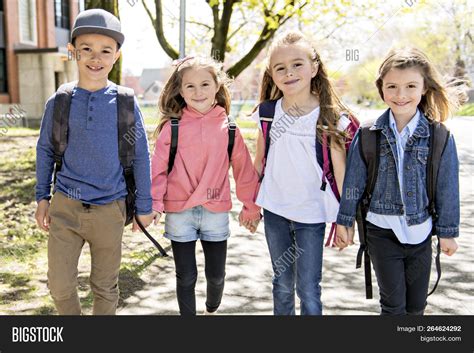 Group Students Outside Image And Photo Free Trial Bigstock