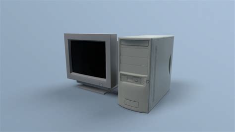 Crt Monitor And Pc 3d Model Cgtrader