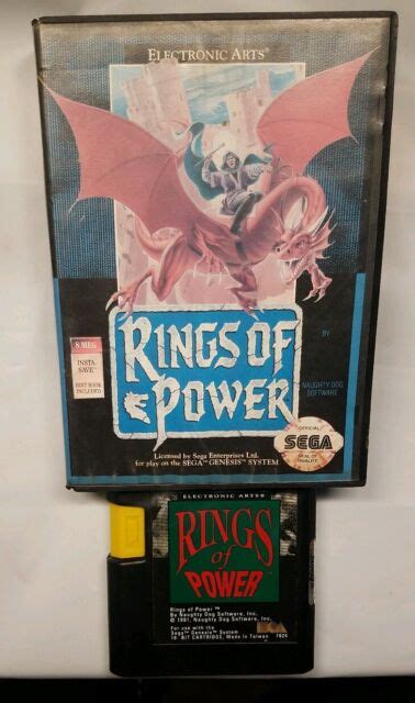 Rings Of Power Sega Genesis 1991 Authentic Game And Box Case