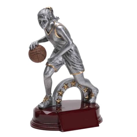 7 12 Female Resin Basketball Trophy Suburban Custom Awards