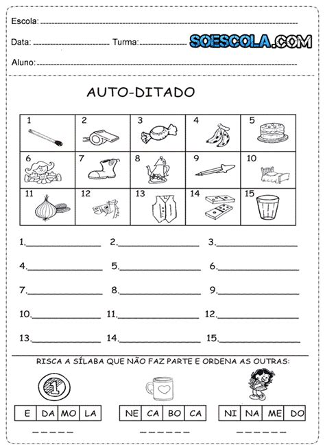 Baixe Ou Imprima Atividades De Português 1º Ano SÓ Escola