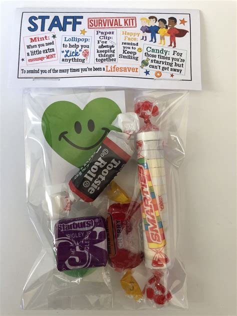 Staff Survival Kit Sweet Thoughts Goody Bag Work Office Etsy