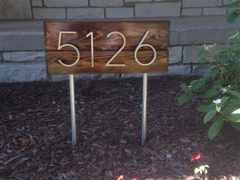 Mid Century Modern Custom Vertical Address By Daddyssimplesigns Mid