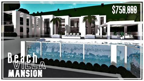 Beach Villa Side Modern Mansion Welcome To Bloxburg Tour Youtube