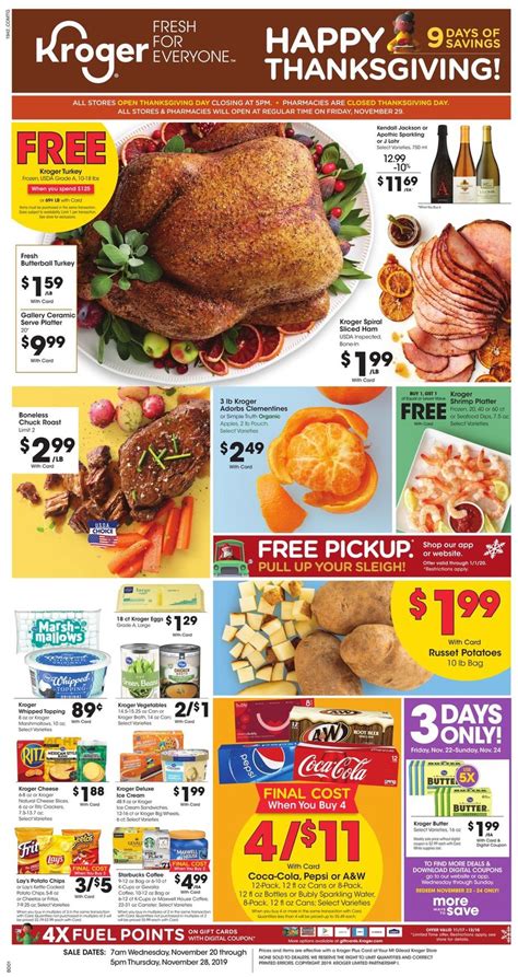 If you're in the store, you can typically save 10% by buying six bottle. Kroger - Thanksgiving Ad 2019 Current weekly ad 11/20 - 11/28/2019 - frequent-ads.com
