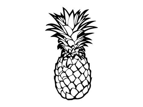 Pineapple Outline Svg Pineapple Clipart Pineapple Files For Cricut