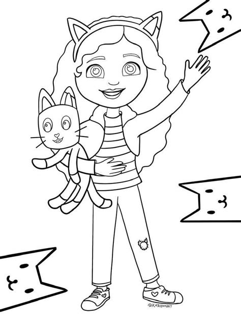 Gabbys Dollhouse Coloring Pages Free