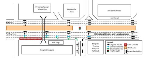 The tengku ampuan rahimah (tar) hospital in klang (malay: Traffic Announcement: Traffic Diversions at Persiaran ...