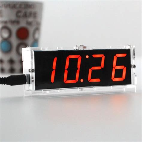 Led Timer Digital Display With Timer Switch Electronic Clock Making Kit