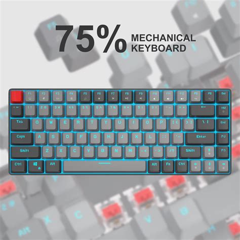 75 Mechanical Keyboardmagegee Wired Gaming Keyboard With Red Switches