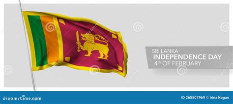 Sri Lanka Happy Independence Day Greeting Card Banner Vector