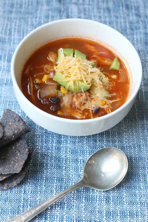 This soup could not be any easier to make. Slow Cooker Chicken Tortilla Soup