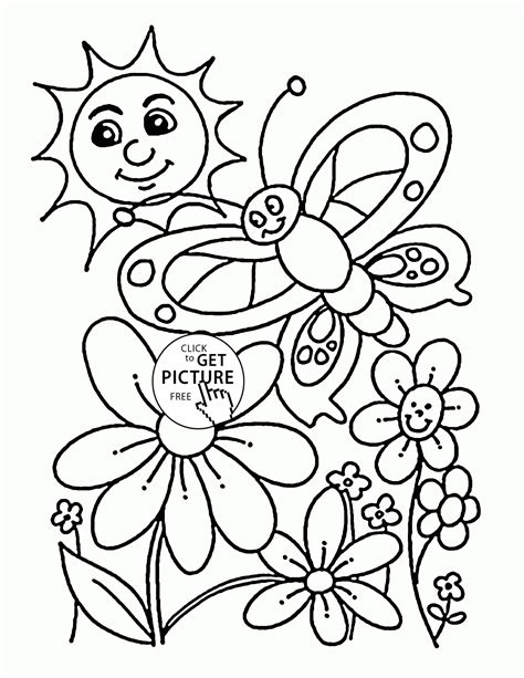 Nature Coloring Pages For Kids Printable Coloring Pages