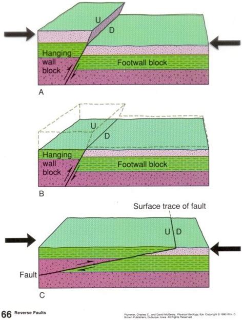Normal Fault And Reverse Fault Diagram