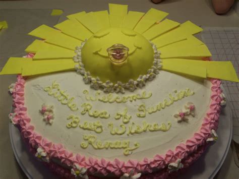 Baby Shower Cake Idea For A New Little Ray Of Sunshine In Our Case It