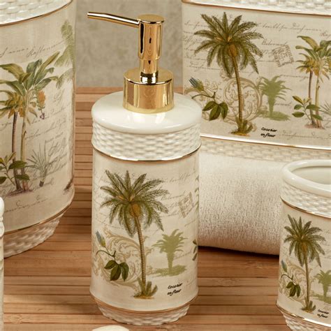 The whole family can enjoy wearing fashion. Colony Palm Tree Tropical Bath Accessories