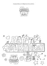 May 27, 2021 · we have a birthday card to color as well as some fun birthday card designs including a floral happy birthday card printable. Print + Color Birthday Card (half-fold) | Birthday coloring pages, Coloring birthday cards ...