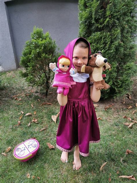 Masha And Bear Costume Masha Dress Masha Costume Purple Etsy