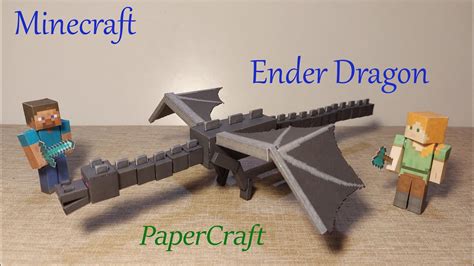 018 Diy Minecraft Ender Dragon Papercraft Model 🙂 Youtube