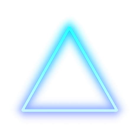 Triangle Blue Glow Light Shape Cool