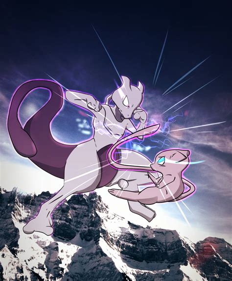 Mew Vs Mewtwo Pokemon By Pmdgv On Deviantart