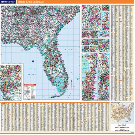 Rand Mcnally Proseries Regional Wall Map Florida And The Southeast