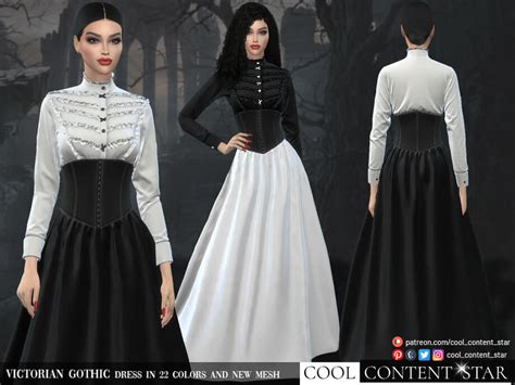Sims 4 Victorian Gothic Dress By Sims2fanbg At Tsr The Sims Book