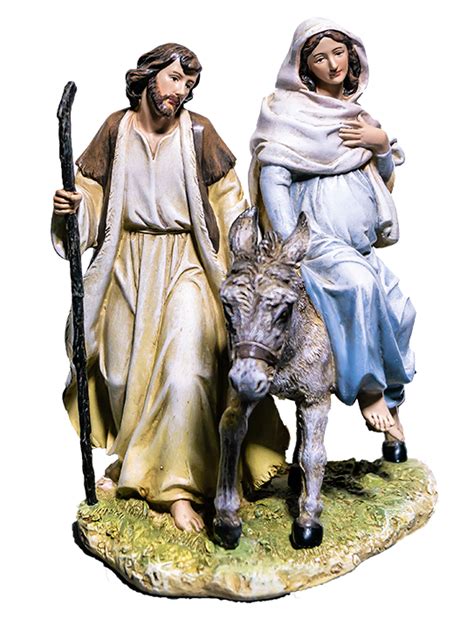 Skalk Specifically Rack Mary Joseph And Donkey Figurines Radar Pedicab