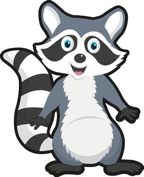 Contact Raccoon Illustration Cute Raccoon Cute Cartoon