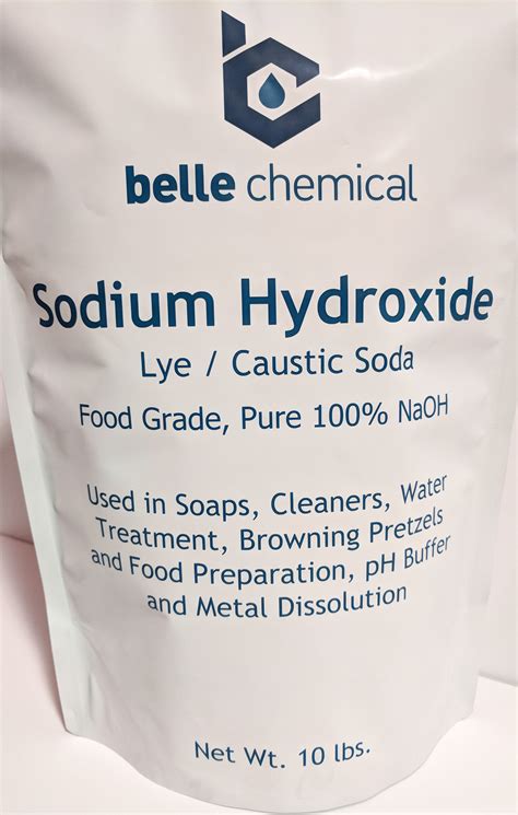 Sodium Hydroxide Pure Food Grade Caustic Soda Lye 10 Pound