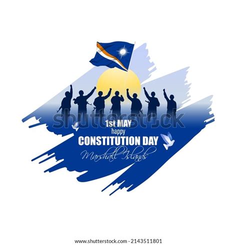 Vector Illustration Happy Constitution Day Marshal Stock Vector