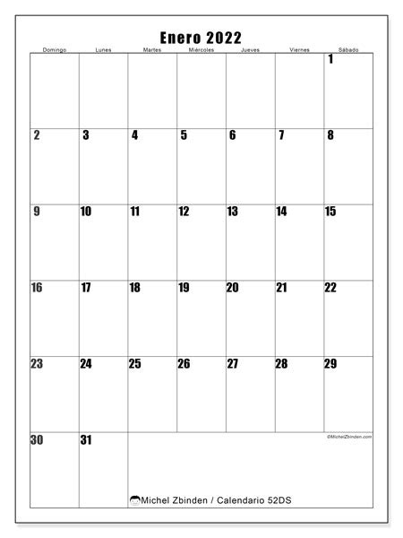 Calendario “52ds” Enero De 2022 Para Imprimir Michel Zbinden Es