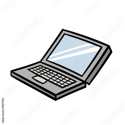 Cartoon Laptop Vector Illustration Stock Image And Royalty Free