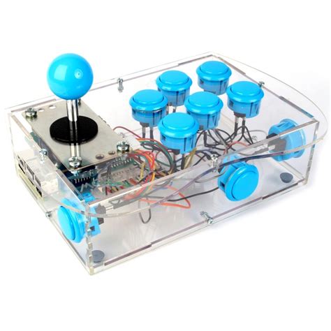 Clear Deluxe Arcade Controller Kit For Raspberry Pi Ice Blue My Xxx