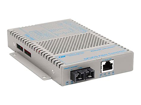 Omniconverter 101001000 Poe Gigabit Ethernet Fiber Media Converter