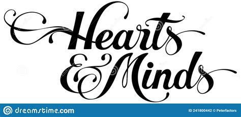 Hearts Minds Custom Calligraphy Text Stock Vector Illustration Of Black Ornate 241800442