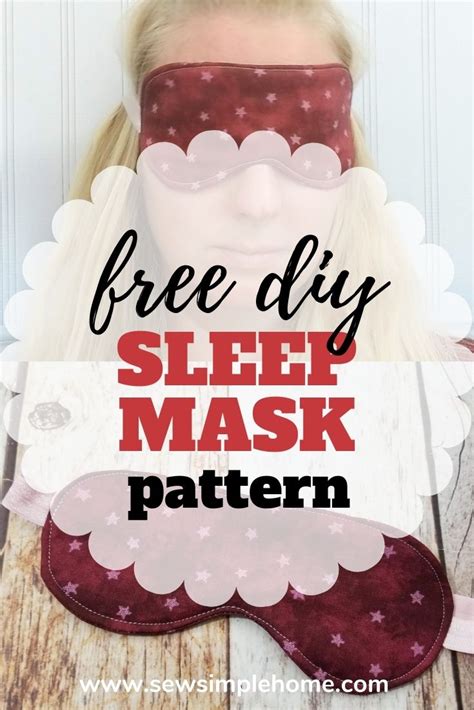 Diy Sleep Mask Pattern Sew Simple Home