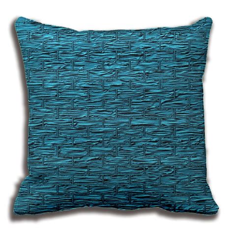 Deep Teal Brick Pattern Lumbar And Throw Pillows Decorative Cushion