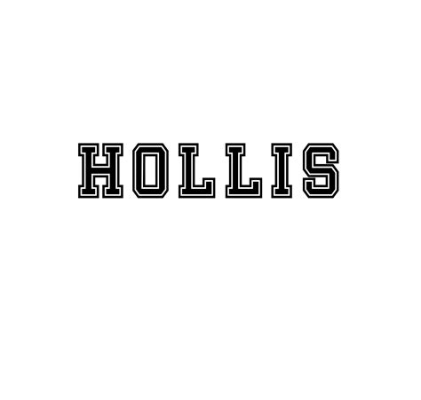 Hollis Name Letters Svg Hollis Name Varsity Font Outline Svg Letters
