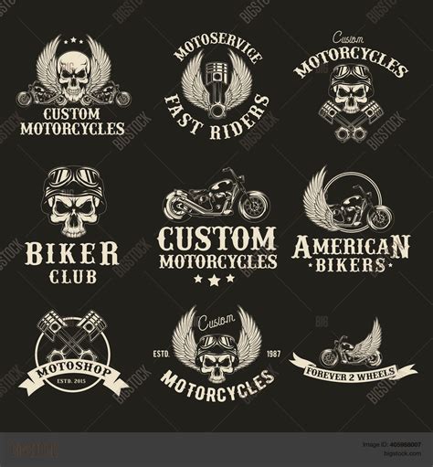 Motor Bike Shop Logo Vector And Photo Free Trial Bigstock