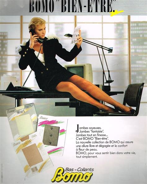 Publicité Advertising 1987 Les Bas Et Collants Bomo Legwear Totally 80s Hosiery Pantyhose